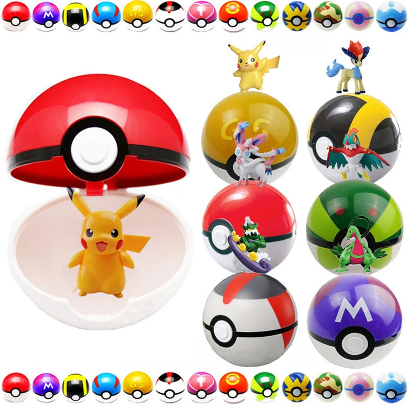 7 см 1 шт Pokeball + случайная фигура внутри эльфа мяч игрушка мастер Pet кукла Карманный