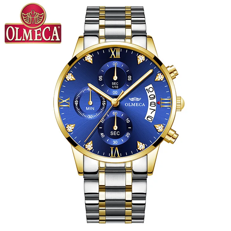 Часы наручные OLMECA Мужские кварцевые модные брендовые роскошные подарок деловому
