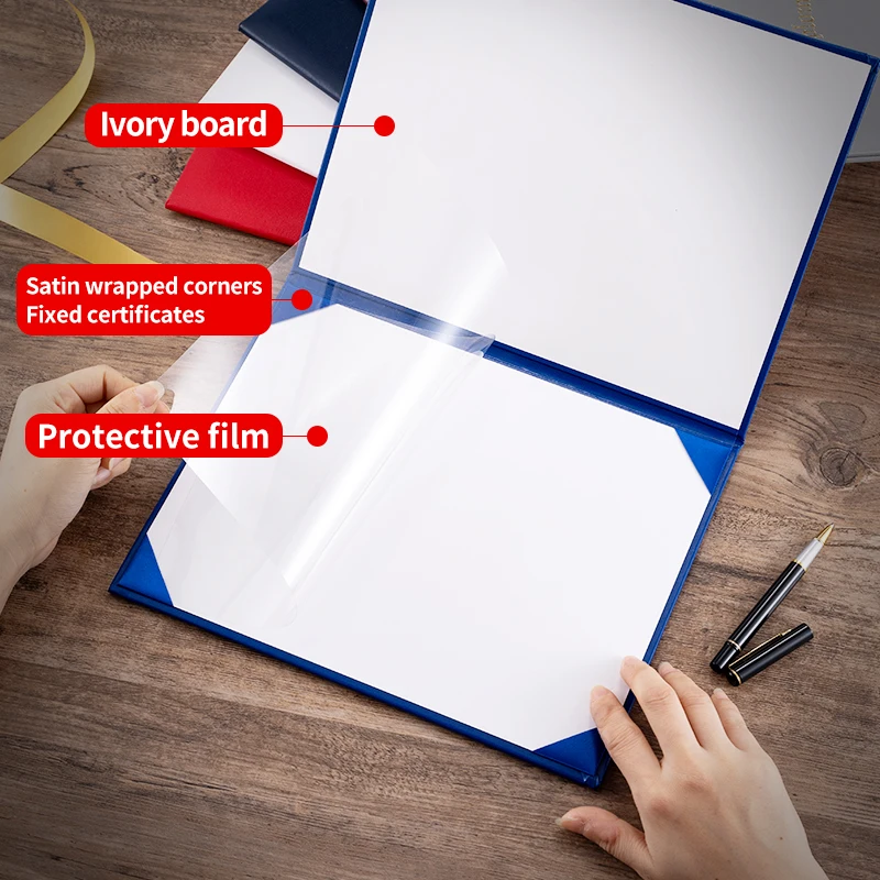 Королевский синий отпечатанный чехол для диплома США размер буквы наградные