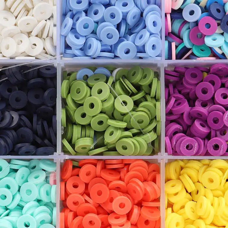 Бусины сделай сам керамические плоские бусины глиняные круглые 14 цветов для