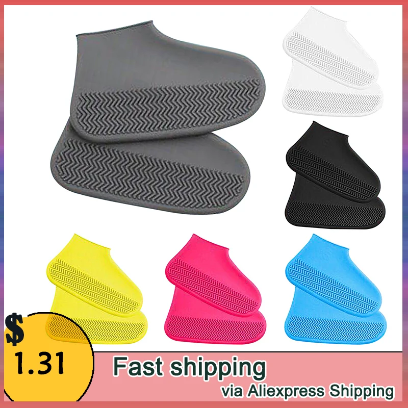 

Men Women's Reusable Rain Boot Cover Non-slip Wear-resistant Thick Waterproof Shoe Cover Rain Boot Cover Outdoor Shoe Covers