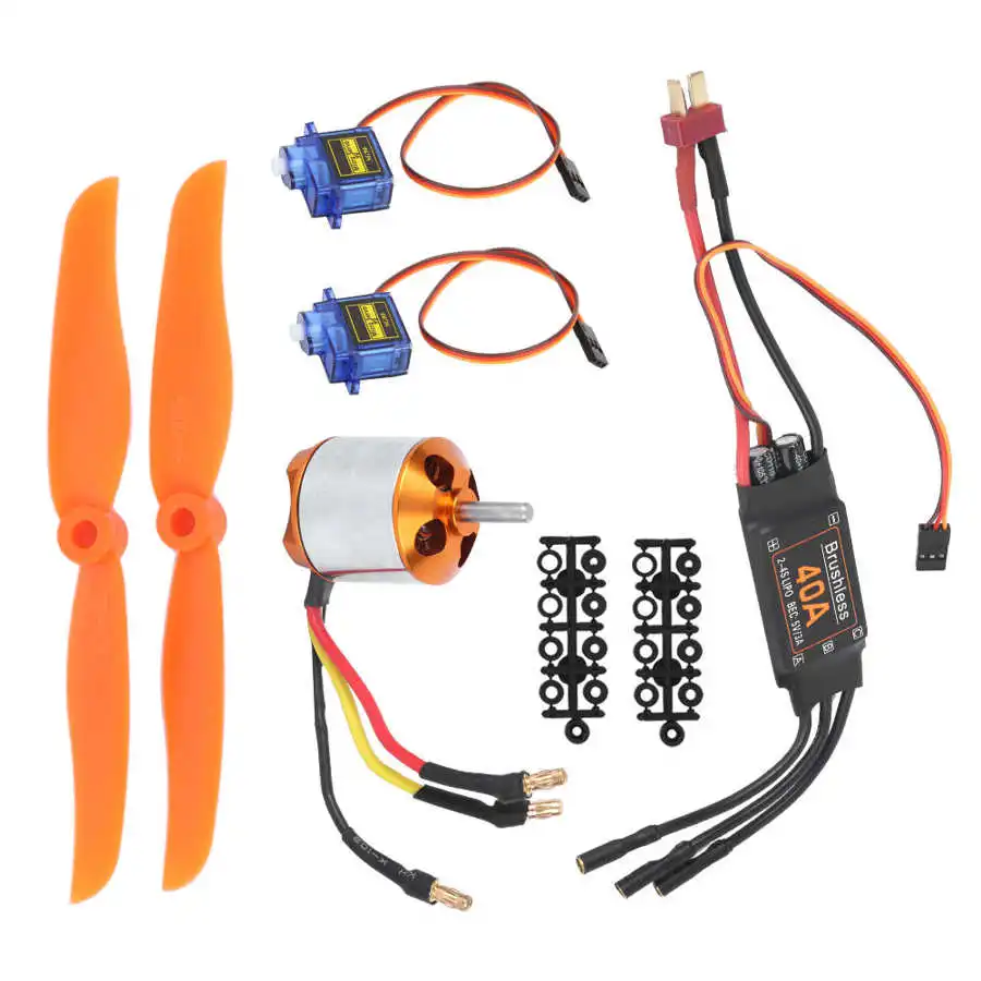 A2217 2300KV бесщеточный двигатель с 40A ESC SG90 9G Micro Servo 6035 Пропеллер для радиоуправляемых