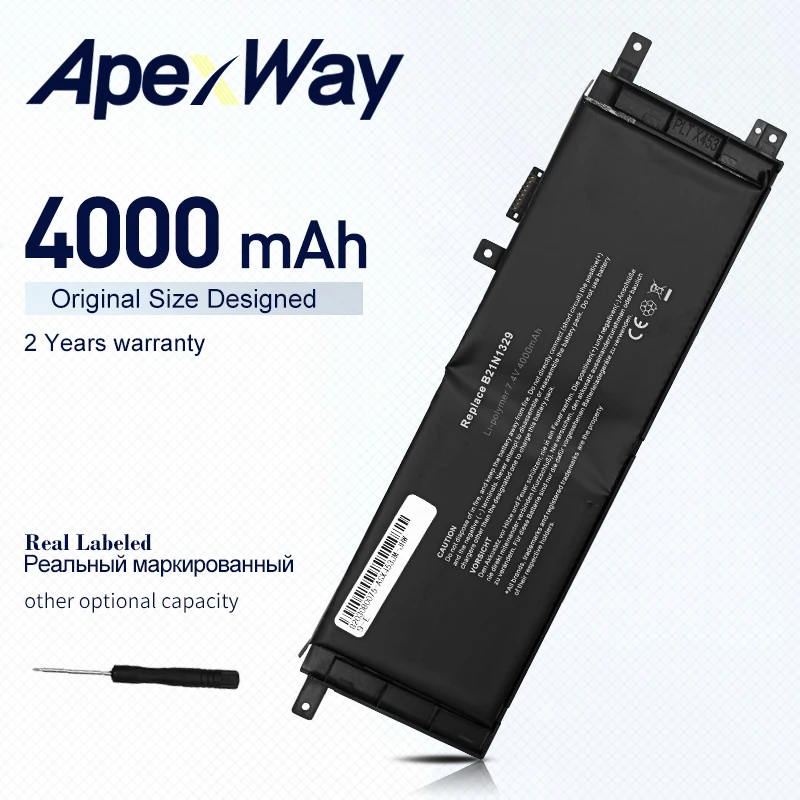 Ультрабук ApexWay 7 4 В 4000 мА · ч аккумулятор B21 N1329 B21N1329 0B200 00840000 для ASUS D553MA X453 X453MA X553MA