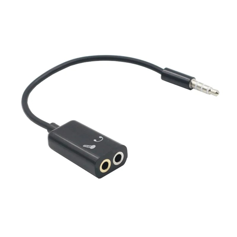 I KEY BUY 1pc 3.5mm 1 Divides Into 2 Speaker Kit Accessories Audio Cable With Wheat Two In One Adapter Line