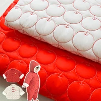 135x50cm autumn and winter red quilted cotton fabric making padded jacket coat lining girls cute quilted cotton clothes cloth