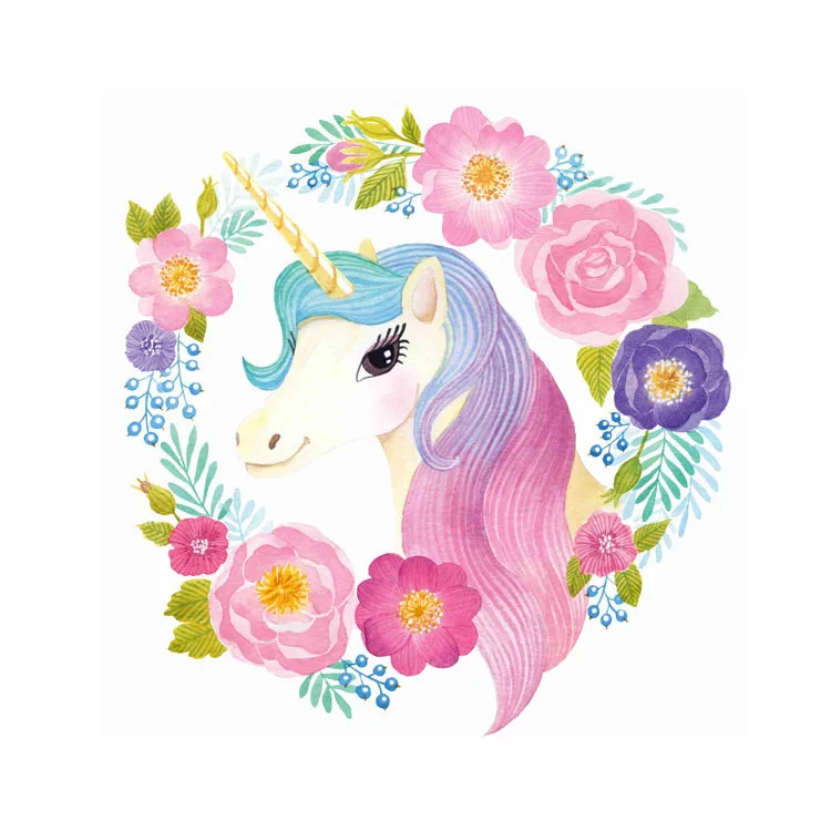 Красочные Единорог наклейки на стену Гостиная виниловые спальни детской