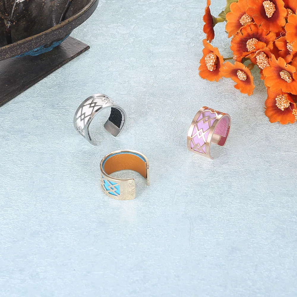 Простые Кольца Crem из нержавеющей стали свободный размер двухрядные кольца