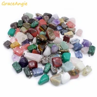 10pcs mixed natural stone pendant love heart star charms pendants for jewelry making diy bracelet necklace accessories earrings