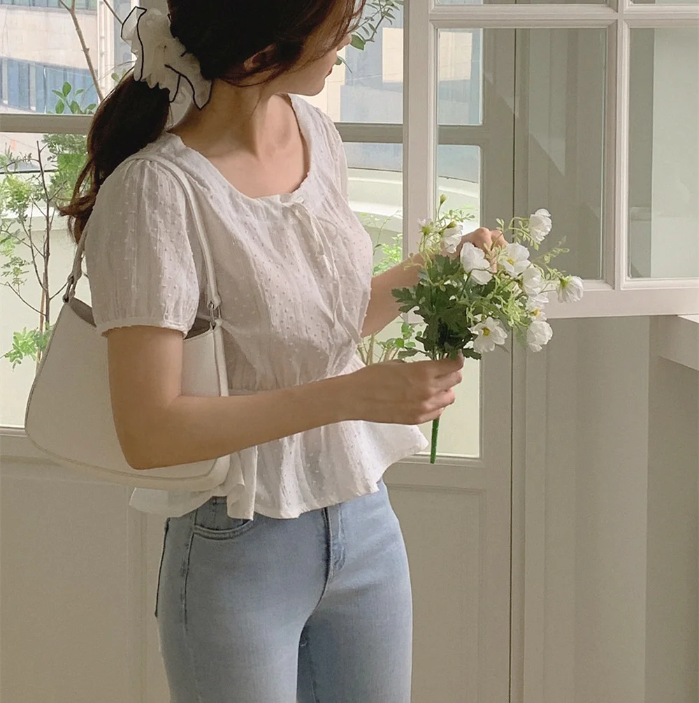 

S-XL, новинка, большие размеры, женские блузки, летние женские топы, повседневная женская блузка макси для девочек, белая рубашка с коротким ру...