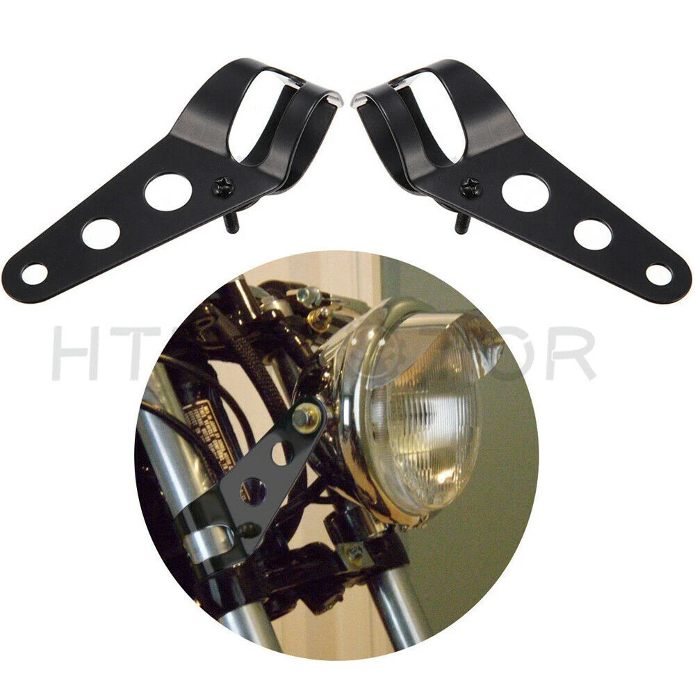 34mm-46mm Side Mounting Fork Tube Clamp Headlight Brackets for Cruisers Choppers Aftermarket Free Shipping Motorcycle Parts
