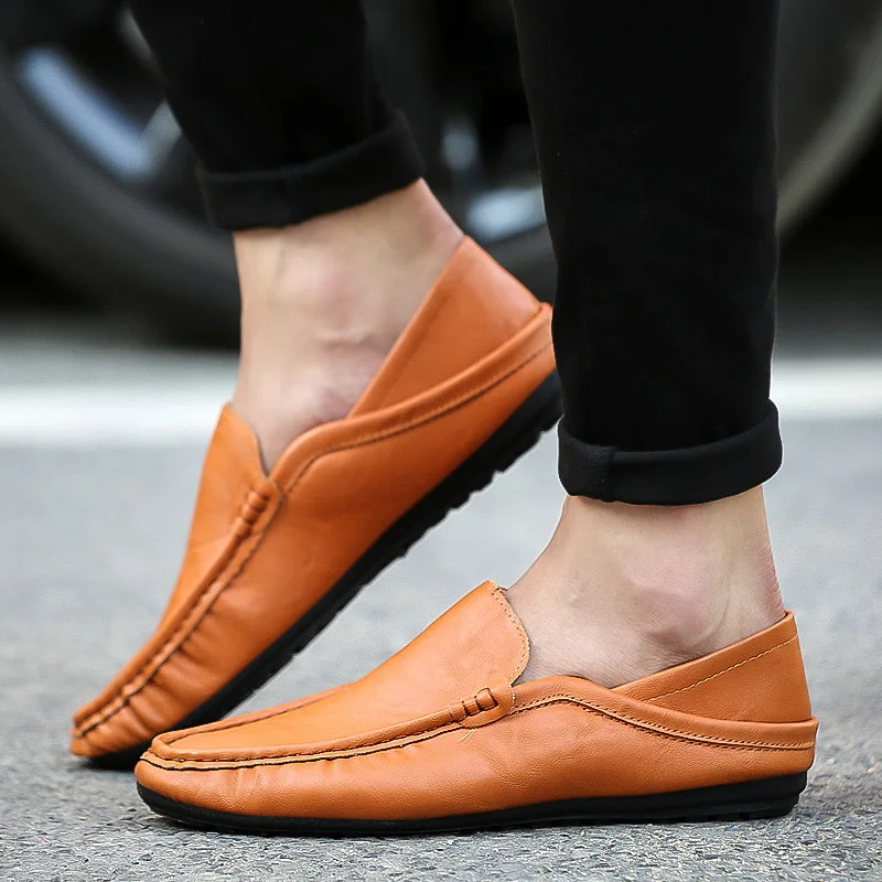 

Summer Light Loafers Shoes Men Conveniently Slip on Casual Shoes for Man Breathable Soft Peas Lazy Driving Shoe Two ways of wear