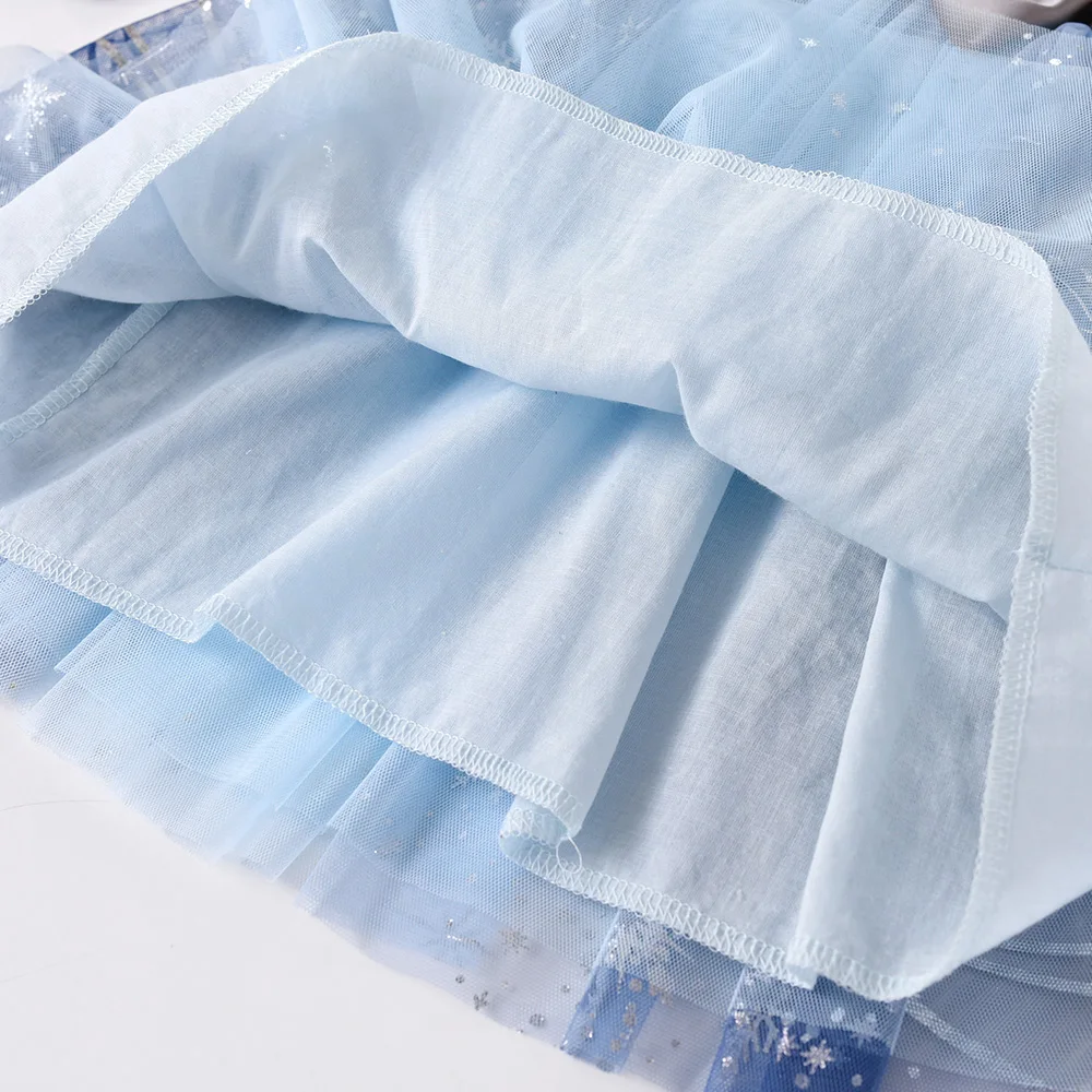 VIKITA Christmas Dress for Girls Sequins Princess Dresses Kids Lace Mesh Tutu Ball Gown Elegant Vestidos Girls New Year Clothes