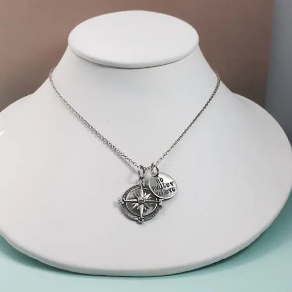 Новый Ретро компас независимо от того где буквенный ярлык Очаровательное