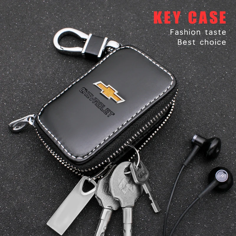 

1pcs Leather Key Wallet Car Key Bag Multi Function Key Case For Chevrolet Cruze Captiva Lacetti Colorado Aceo Niva Accessories