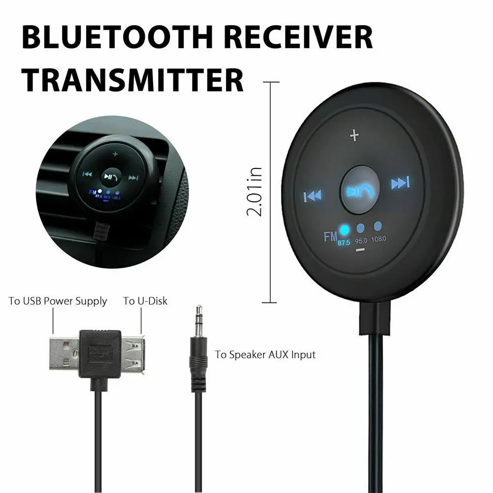 

Bluetooth 5.0 FM Transmitter Modul Carregador Handsfree Receptor udio Auto Mp3 Player USB Adapter