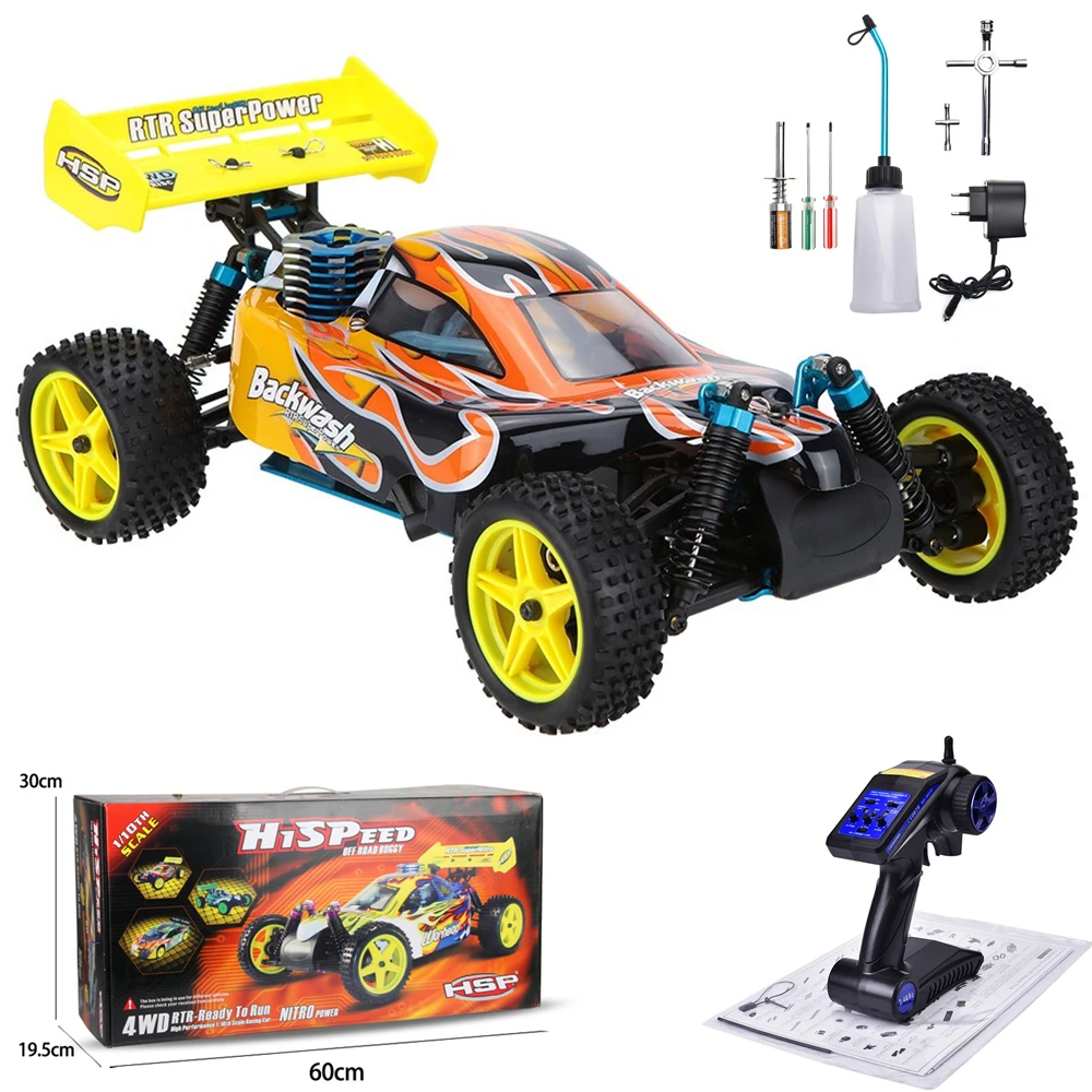 

Радиоуправляемый автомобиль HSP Baja 1/10-й Масштаб Nitro Power Внедорожник Багги две скорости 4WD хобби автомобили на радиоуправлении с двигателем 18cxp...