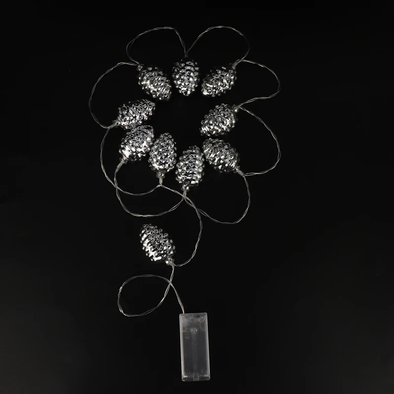 10 Led серебро кедровые орехи Батарея работает огни строки 1 5 м светодиодные