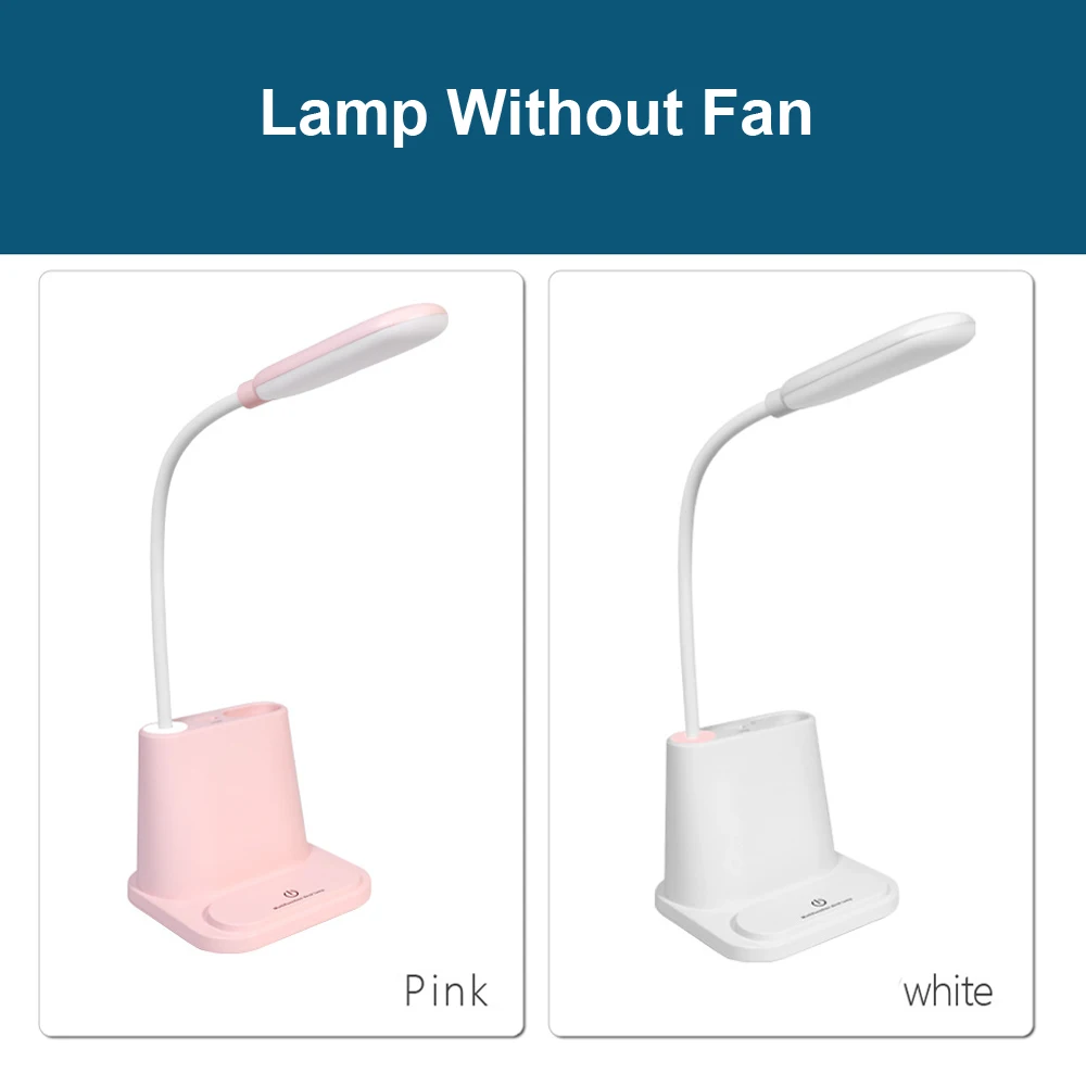 LED Desk Lamp USB Rechargeable Touch Dimming Adjustment Table Lamp for Children Kids Reading Study Bedside Living Room Bedroom