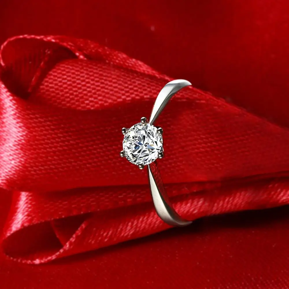 E кольца из стерлингового серебра 925 пробы женское простое классическое