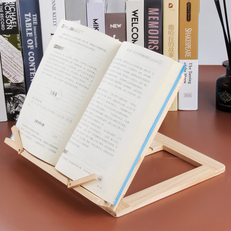 

1pcs New Cookbook Document Bookends Desktop Bracket Out Book Stand Retro Adjustable Reading Rest Holder