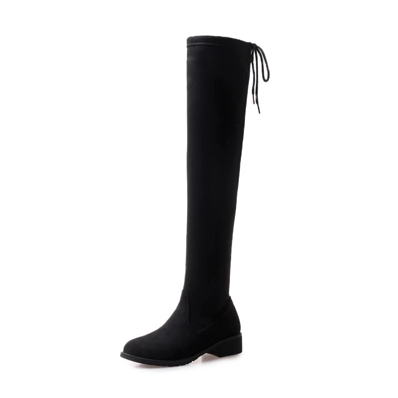 

Big Size thigh high boots knee high boots over the knee boots women ladies boots After the band over the knee