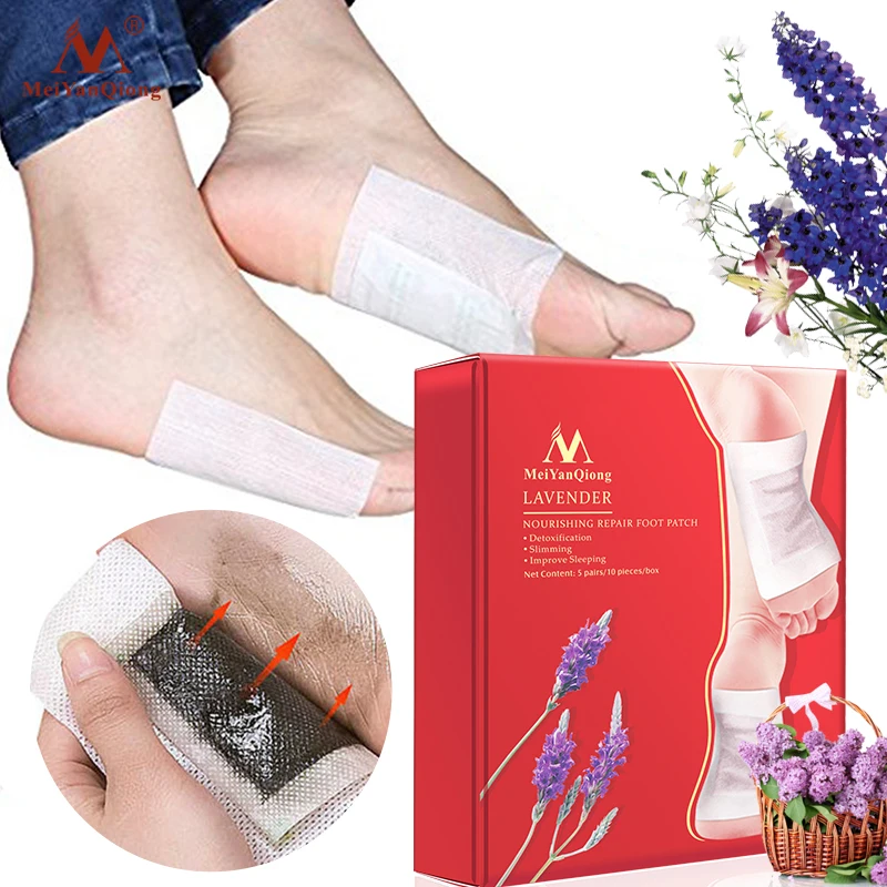 

Lavender Nourishing Repair Foot Patch Detox Improve Sleep Quality Slimming Vitamin C Anti-Aging Patch Foot Patch Foot Care 10pcs