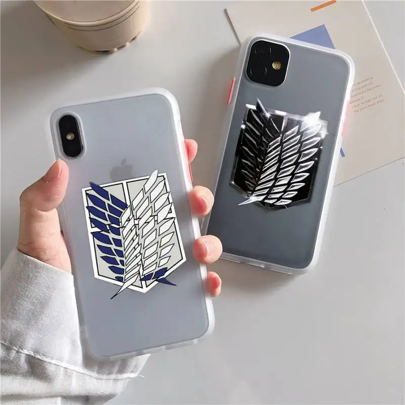 

Чехол для телефона с японским аниме «атака на Титанов», защитный чехол для iPhone 13, 12, 11 Pro Max, X, XR, XS Max, 7, 8 Plus, 12 Mini, SE2020