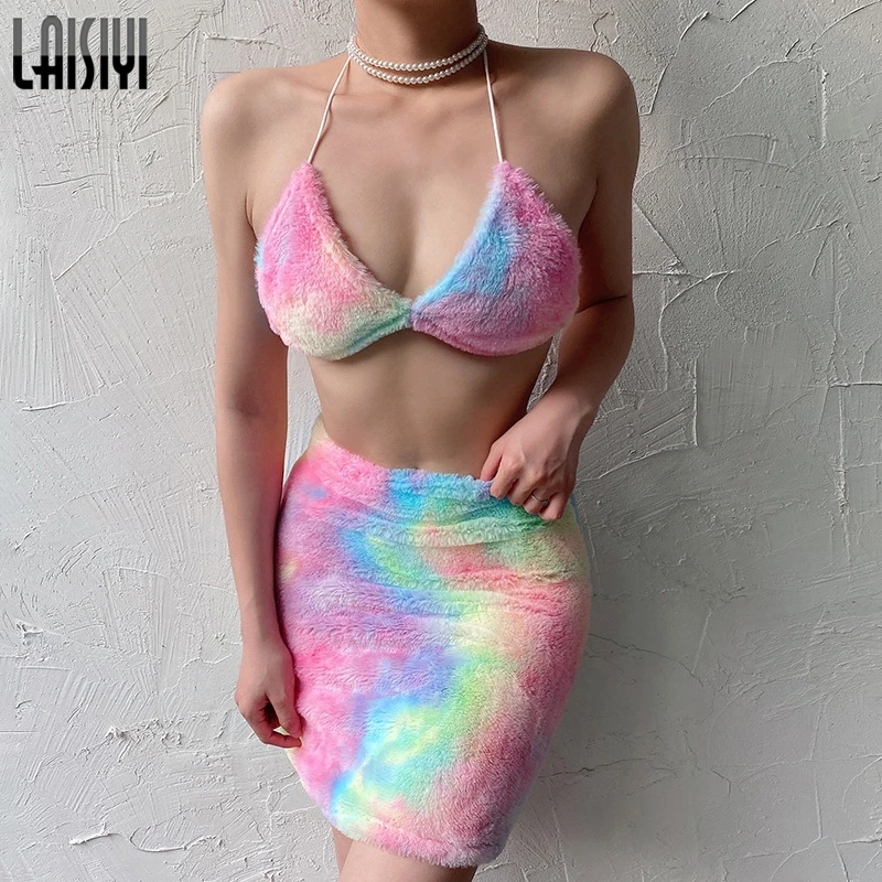 Multi-03 LAISIYI Мода Змея 2 комплект из двух предметов для женщин осень зима одно плечо укороченный топ Высокая талия юбка Сексуальная Клубная одежда костюмы с принтом - Цвет: Multi-03