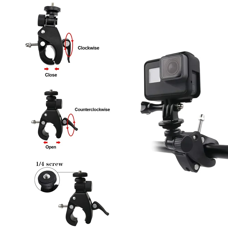 Крепление на руль для велосипеда и мотоцикла штатива адаптер Gopro Hero 1 2 3 4 ручка