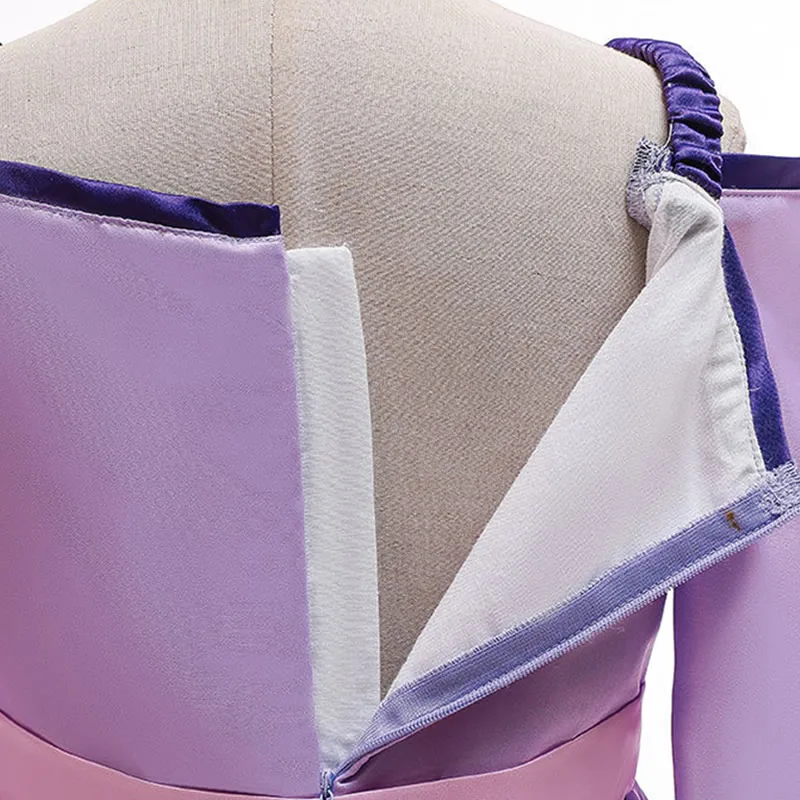 Новое голубое платье Эльзы с градиентом для девочек нарядная праздничная одежда