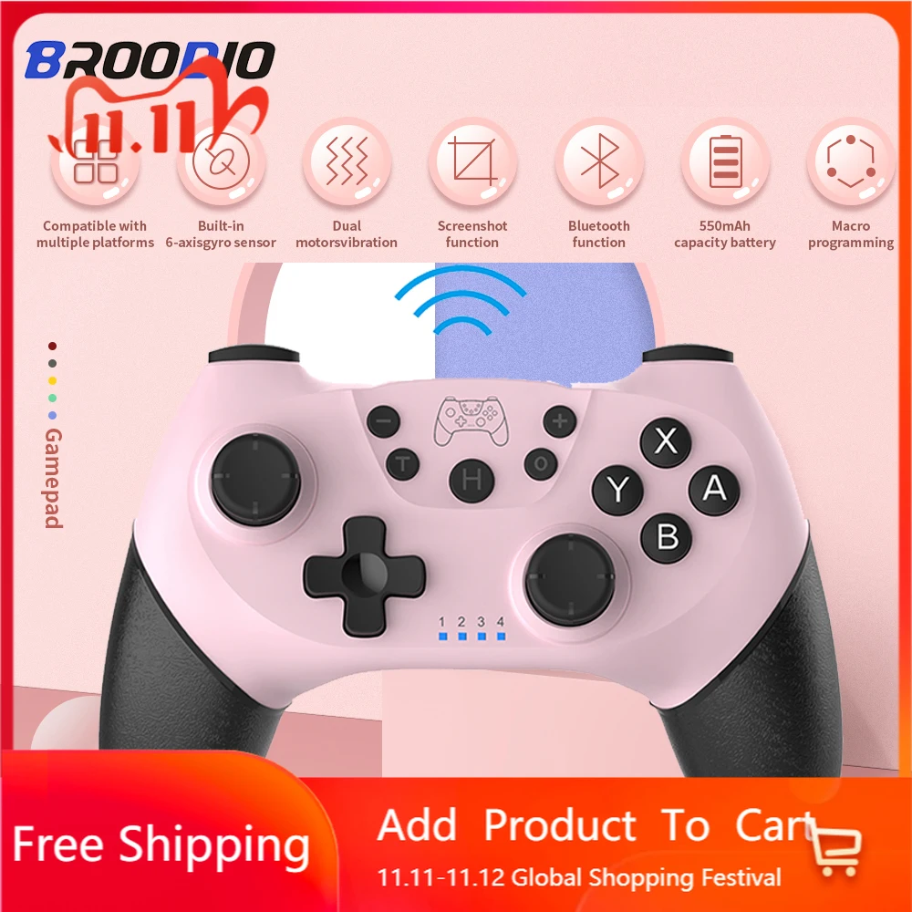 

Switch Wireless Gaming Somatosensory Handle Wireless Bluetooth Gamepads For PC N-Switch PS3 Mobile Game Control Wireless Gamepad