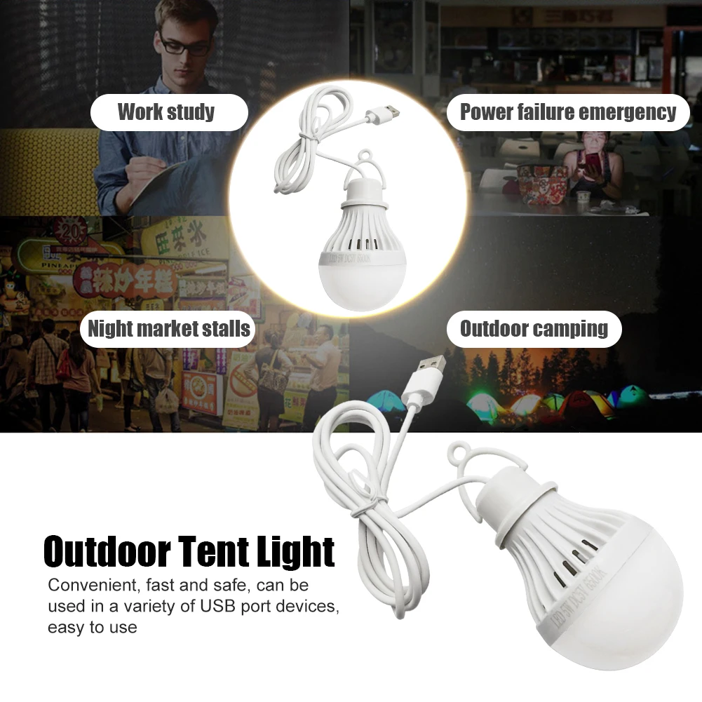 

Mini Portable Camping Tent Light LED Bulb Riding Emergency Reading Lamp