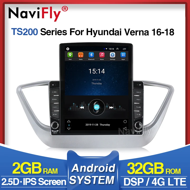 Автомагнитола с GPS навигацией IPS DSP 9 7 дюйма Android для Hyundai Solaris Verna 2017 2018 поддержка 4G Wi