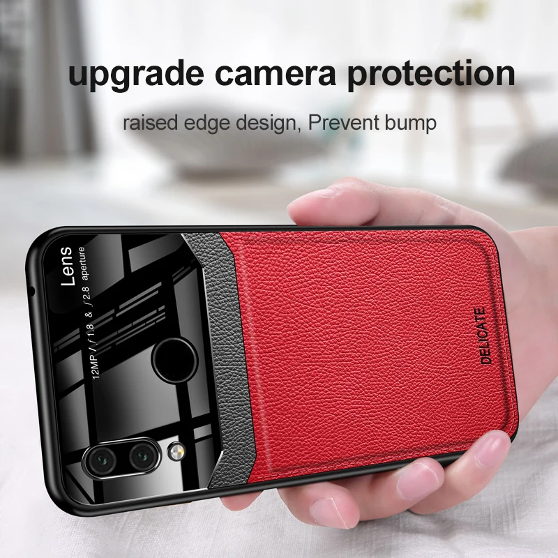 Роскошный кожаный зеркальный стеклянный силиконовый чехол для телефона OPPO Reno A9