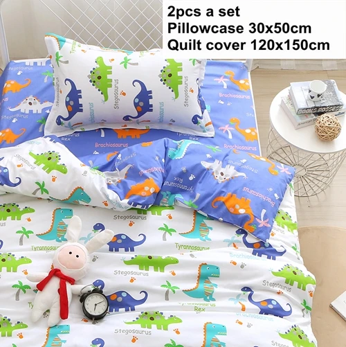 Dinosaur B 2 шт. в наборе) 120x150 см пододеяльник+ 30x50 см наволочка хлопковый комплект постельного белья для детской кроватки Поющая кровать - Цвет: Dinosaur B