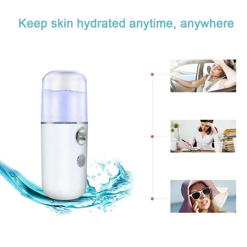 

Nano Mist Facial Sprayer USB Humidifier Rechargeable Nebulizer Face Steamer Moisturizing Beauty Instruments Face Skin Care Tools