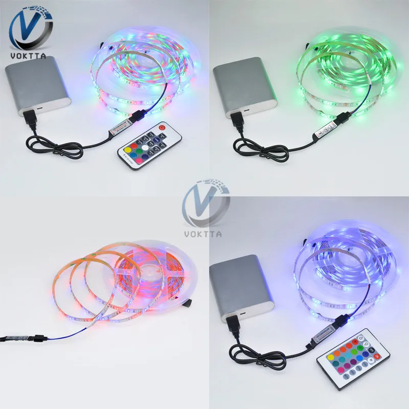 

Гибкая светодиодная лента, водонепроницаемый RGB светильник для внутреннего освещения велосипеда, винного шкафа, 5 В, 50 см, 1 м, 2 м, 3 м, 5 м