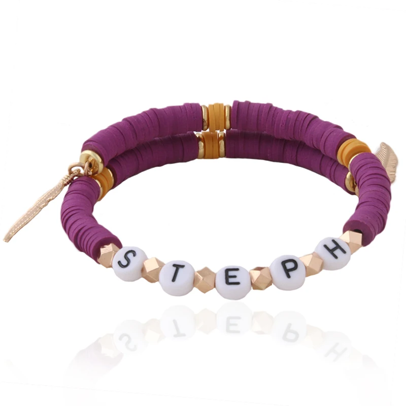 NeeFu WoFu DIY именной браслет из бисера богемные мягкие керамические браслеты для