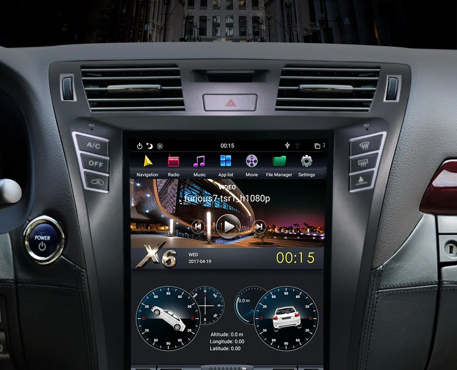 12," PX6 Android 8,1 Tesla Стиль Автомобильный мультимедийный плеер для Lexus LS460/LS600 Ram4G 32G gps навигатор радио авто головное устройство