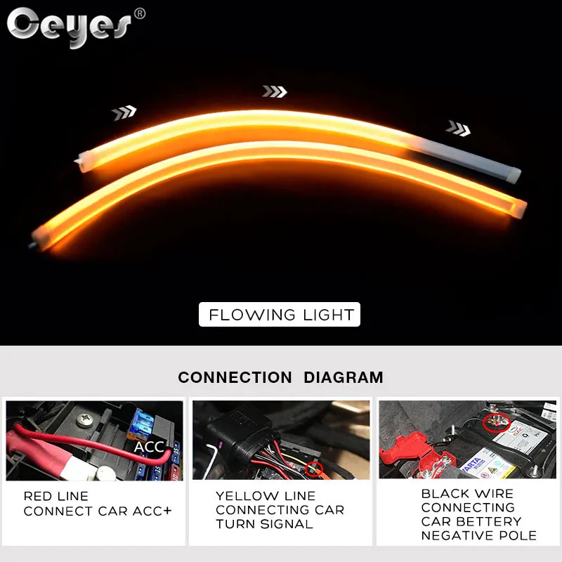 Светодиодные дневные ходовые огни Ceyes 2 шт. аксессуары для дневных ходовых огней