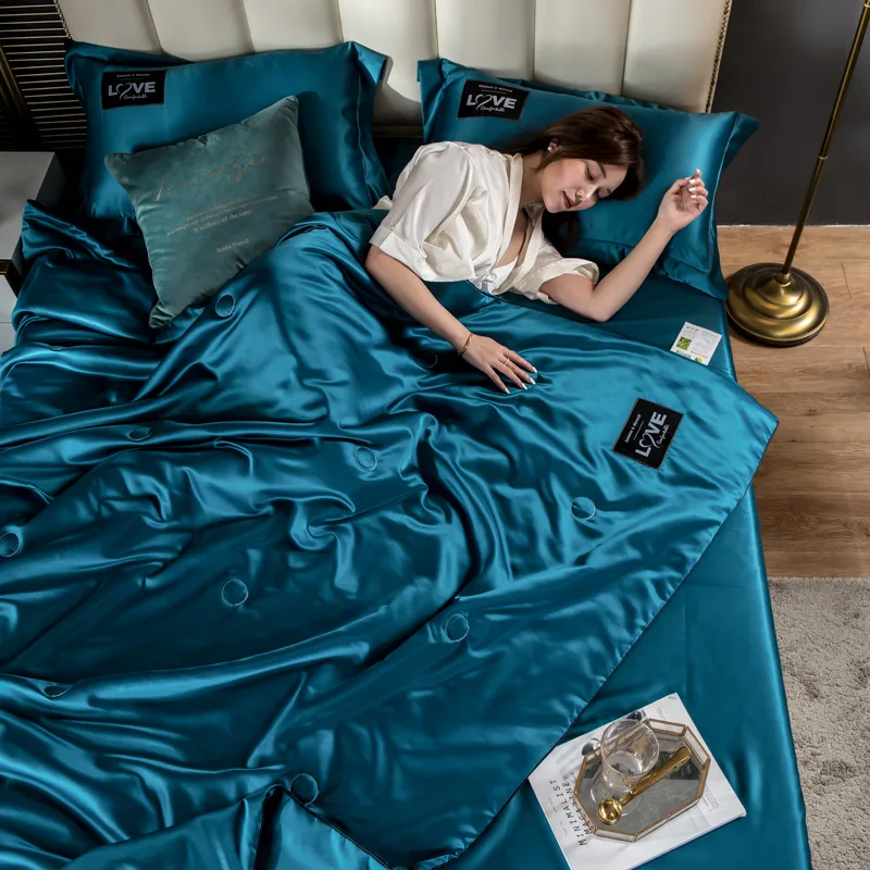 Летнее прохладное одеяло s Twin Queen King Size для взрослых ультразвуковое стеганое с