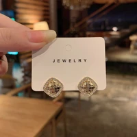 korea spring and summer new fashion square temperament female small geometric personality earrings silver needle girls jewelry