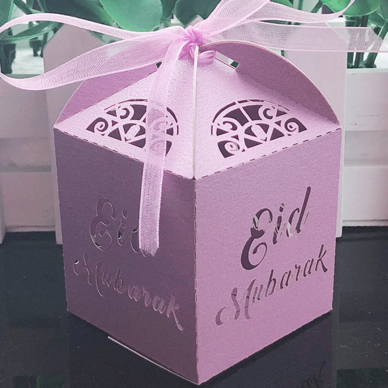 10 шт. Happy Eid Mubarak коробка для конфет украшения для Рамадана DIY бумажные подарочные коробки коробка для подарка исламский мусульманский аль-Фитр Eid вечерние поставки