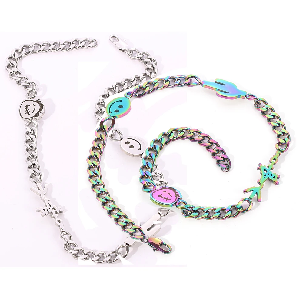 Чокер мужской/женский из нержавеющей стали ожерелье в форме кактуса и Джека