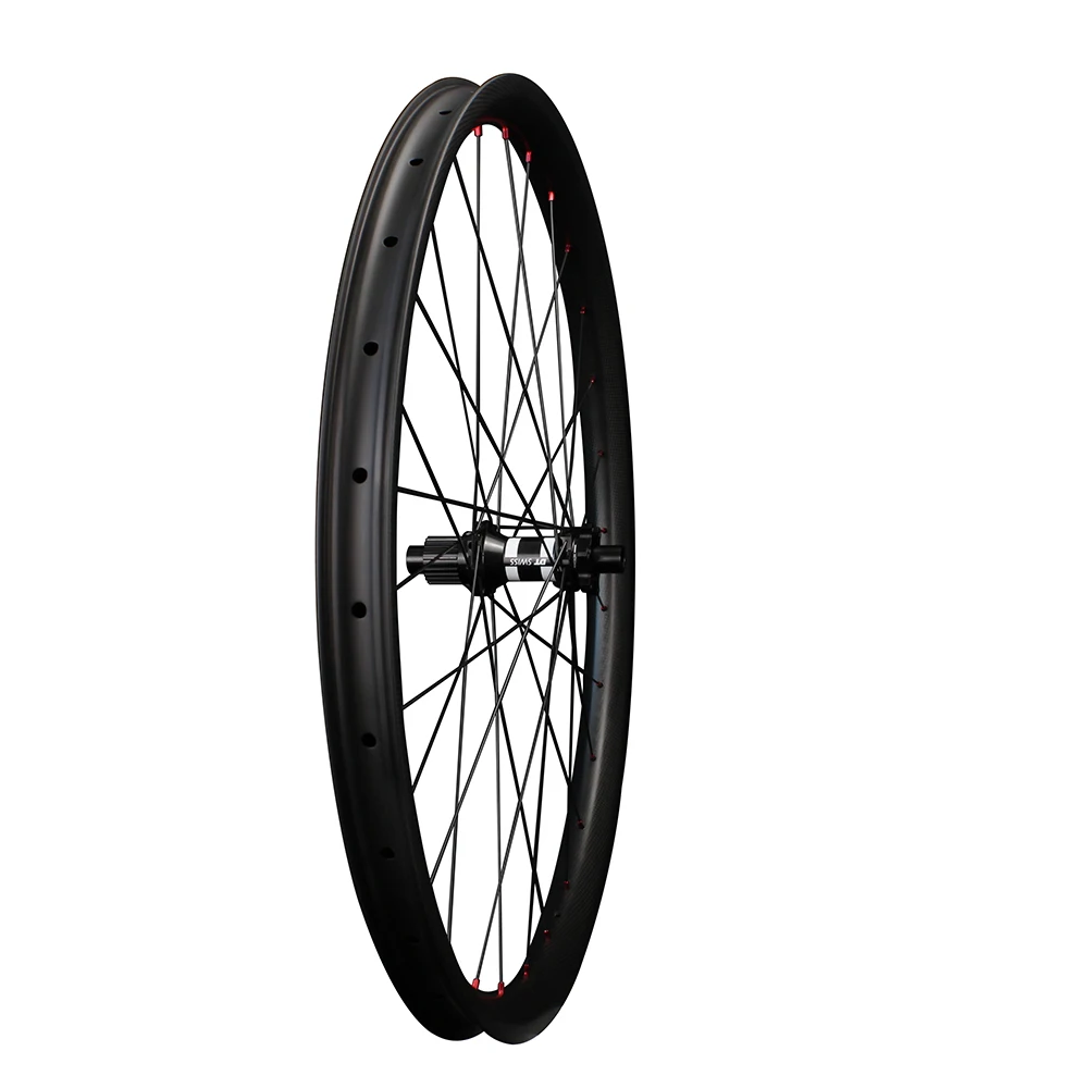 Комплект колес mtb из углеродного волокна асимметричная бескамерная шина для