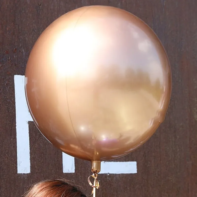 20 шт. 32 дюймов Роза цвета: золотистый серебристый 4D большой металлической круглой