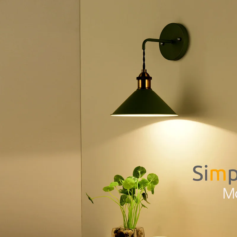 Промышленная винтажная железная настенная лампа для прихожей лестницы
