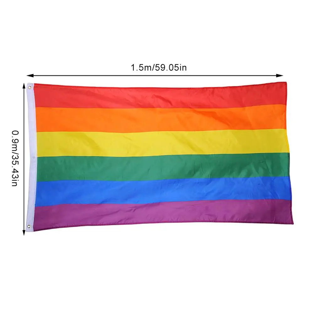 

Rainbow Flag Colorful Rainbow Peace Flags Lesbian Gay Parade Flags Banner Lgbt Proud Lgbt Flag Home Decoration