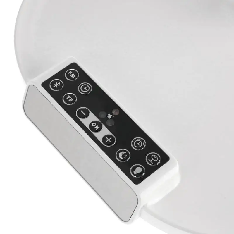 

Bluetooth Stereo Speaker Bass Digital Alarm Clock LED Mirror Temperature Display FM Radio Wireless Music Player Table Clock