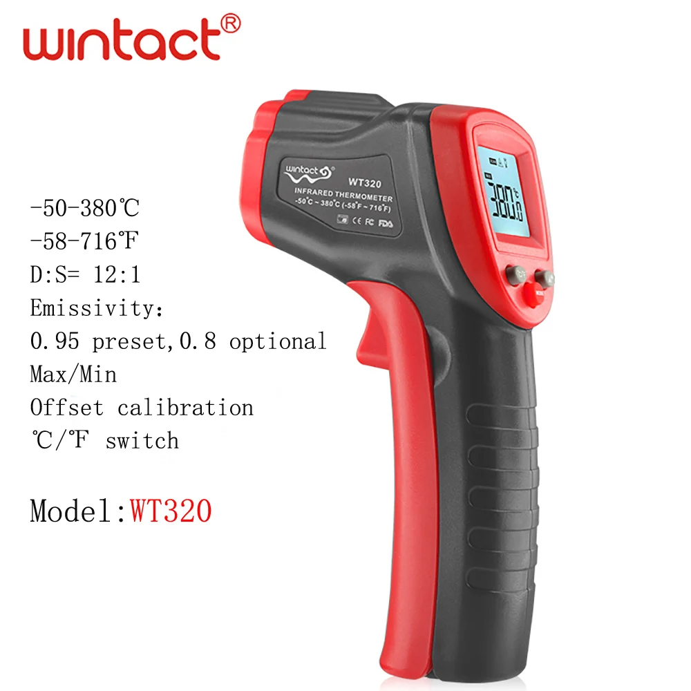 ИК-термометр излучательная способность 0 95 8 инфракрасный термометр-50 ℃-380 ℃ для